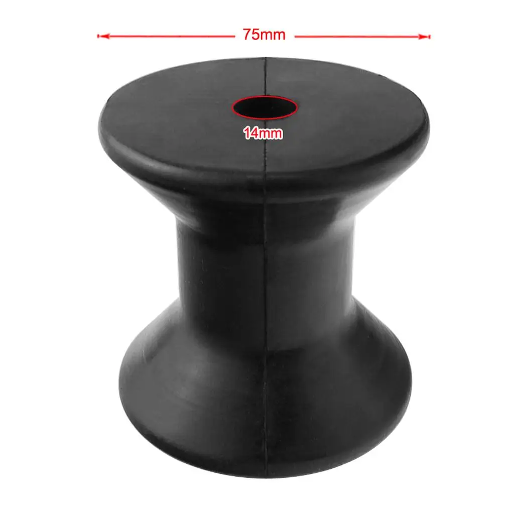 Marine Bow Stop Roller Rubber Boat Roller Assembly Wear Resistant Accessory for Boat Trailers