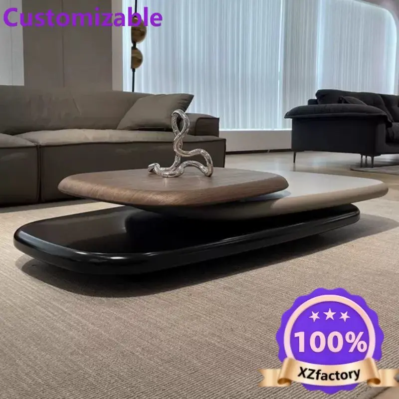 Factory Direct 2026 Top Rated Revolving Coffee Table Villa Italian Minimalist