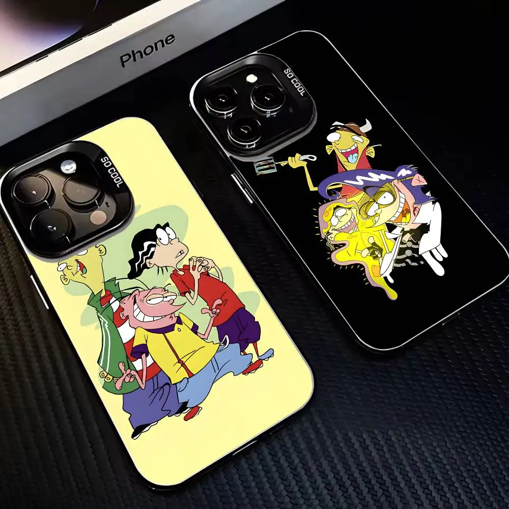 

Cartoon E-Ed E-Edd N E-Eddy Phone Case For iPhone 16,15,14,13,12,11,Mini,Pro,MAX Black Matte Shockproof Cover