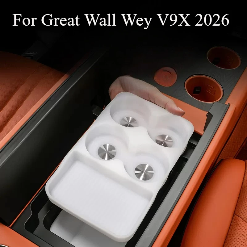 For Great Wall Wey V9X 2026 Center Console Refrigerator Mat – Silicone Anti-Slip Fridge Liner Vehicle Cooler Box Accessory