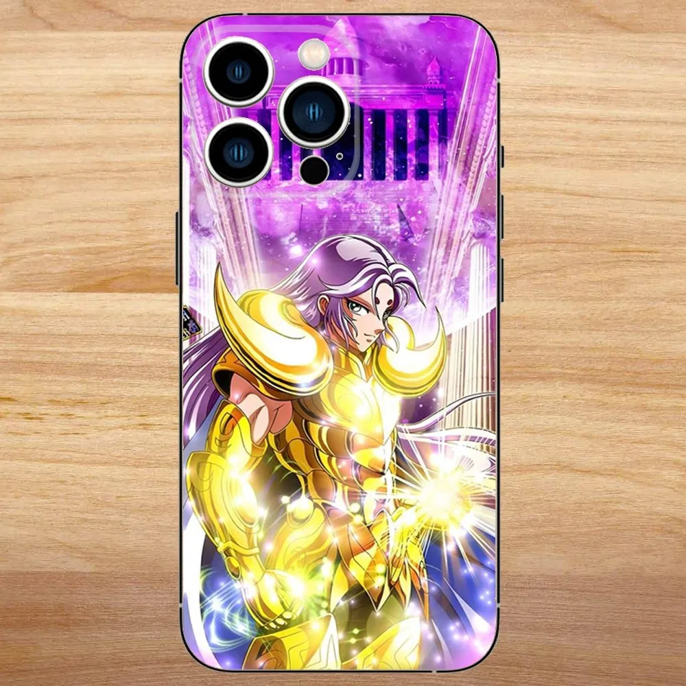 Saint Seiya Knights Of The Zodiac Phone Case For iPhone15,14,13,12,11,Pro,Max,Plus,Mini,X,XS,XR,8,7,6,S,Plus,SE Soft Black Case