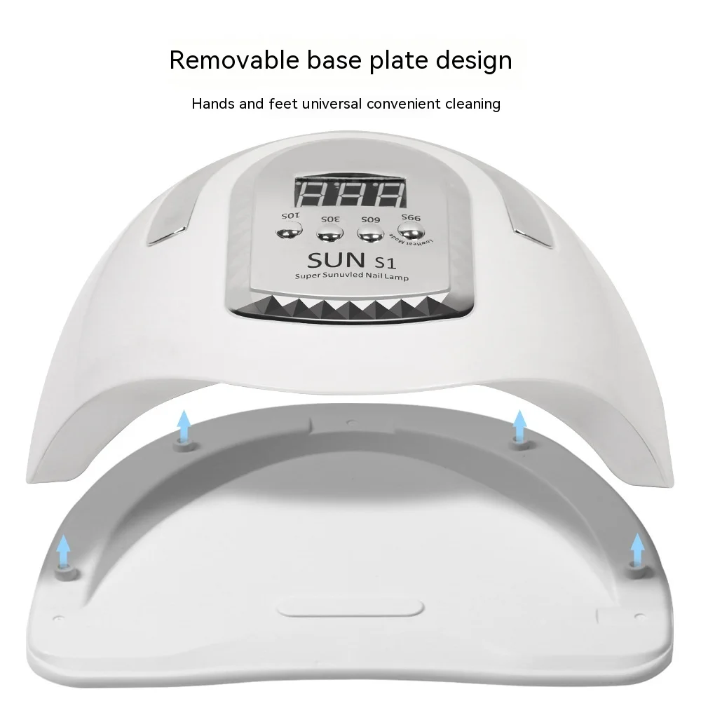 ماكينة علاج بالضوء على شكل قطعة أظافر بمساحة كبيرة ، مصدر إضاءة مزدوج بإضاءة ليد ، ماكينة مانيكير سريعة الجفاف ، خرزات مصابيح ، من من من من من نوع W