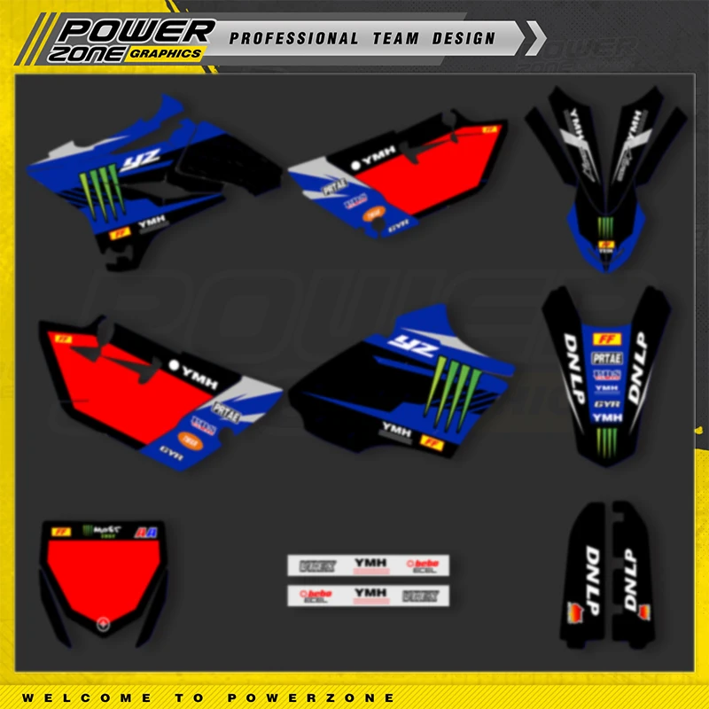 

PowerZone Custom Team Graphics Backgrounds Decals For 3M Stickers Kit For YAHAMA YZ85 2015-2021 85cc Number Name Costom 010