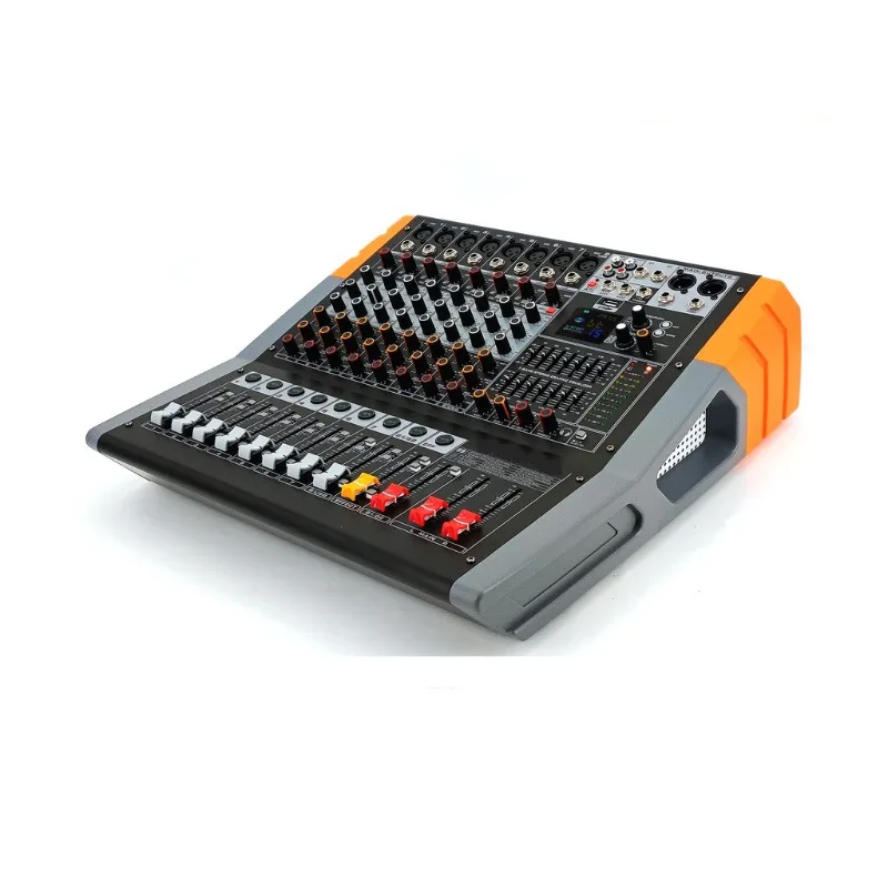 8-Channel Mixer RS8 Professional Mixer Power Amplifier Built-in 99 DSP Effects USB Bluetooth Reverb