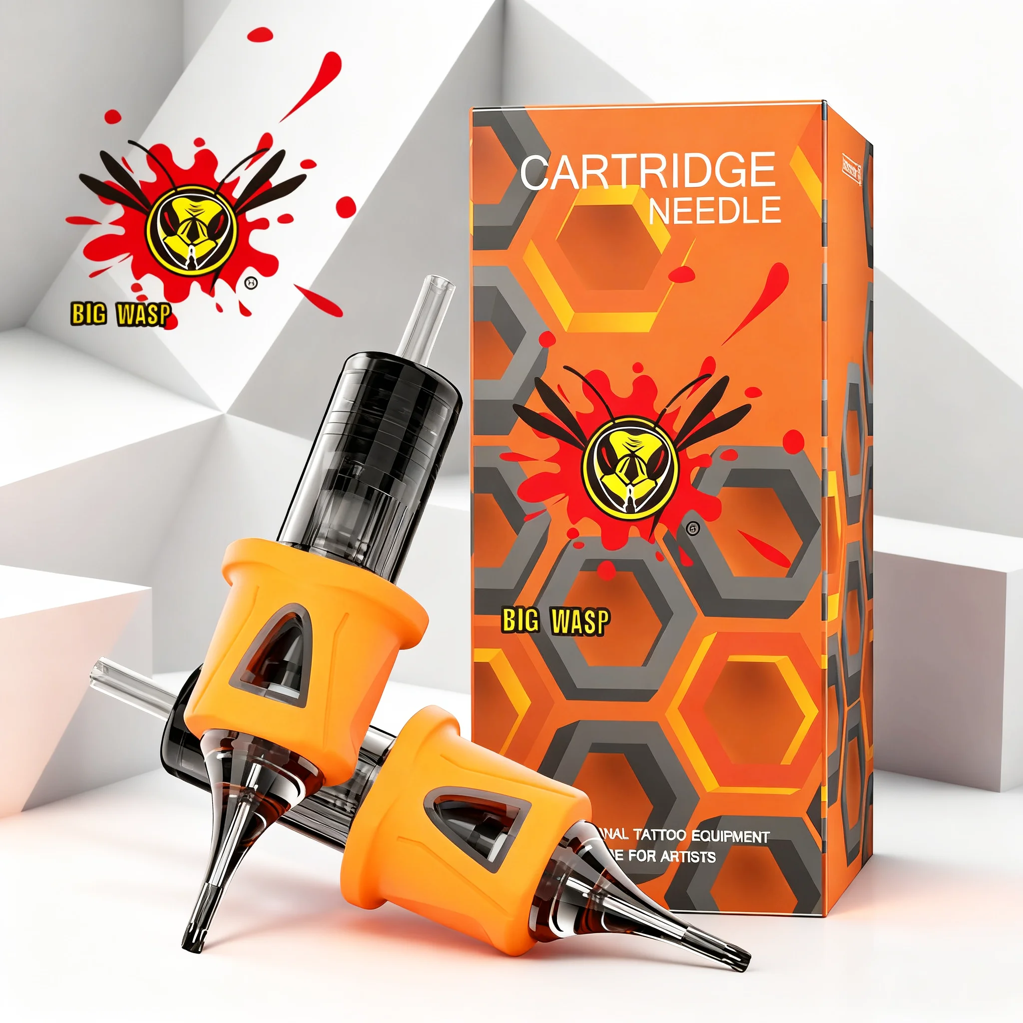 

BIGWASP 20PC Cartridge Tattoo Needles RL RS RM M1 Disposable Sterilized Safety Tattoo Cartridge Needle for Tattoo Machines Grips