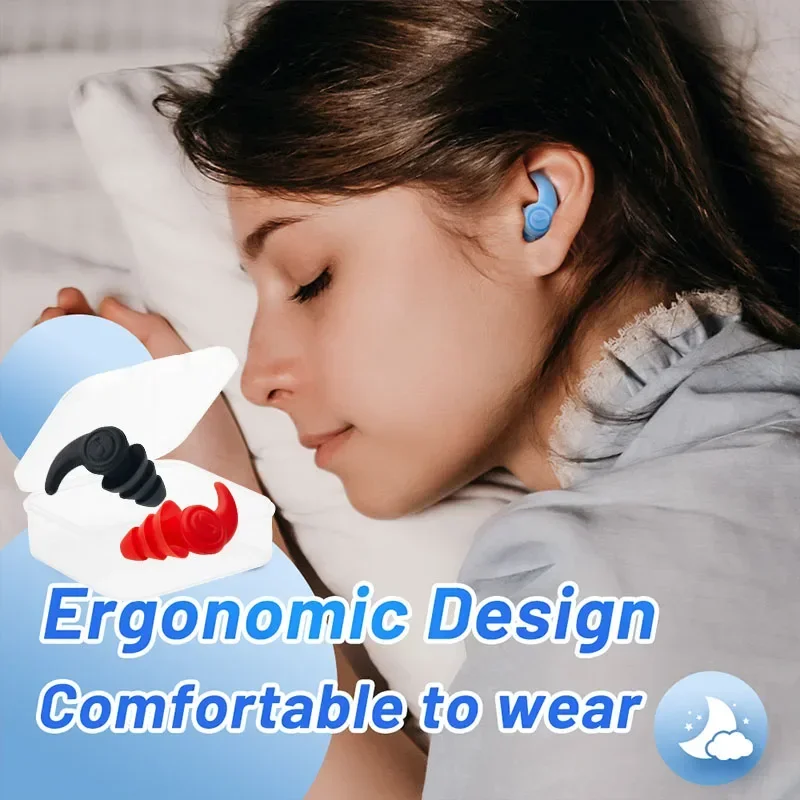Anti Noise Ear Plugs for Sleeping Earplugs Snore Silence Silicone Ear Plugs Waterproof Swimming Ear Protector Noise Canceling