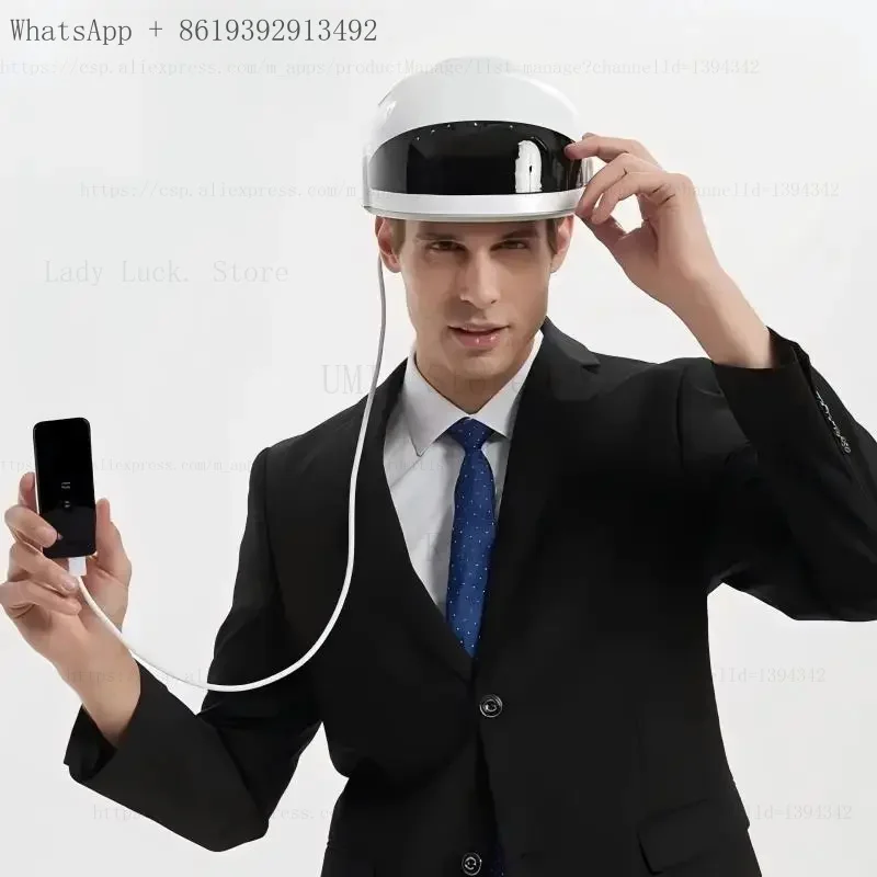Helm Laser Cahaya Merah untuk Pertumbuhan Rambut & Terapi Anti Rambut Rontok Produk Perawatan Pribadi untuk Pertumbuhan Kembali Rambut