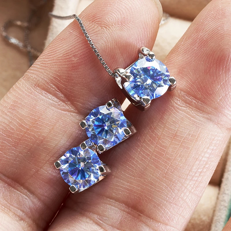 JoyceJelly 3ct D Clolor Echter Moissanit Schmuck Sets Damen Sterling Silber 925 Ohrringe Halskette Für Frauen Braut Set Geschenke – Detail 10