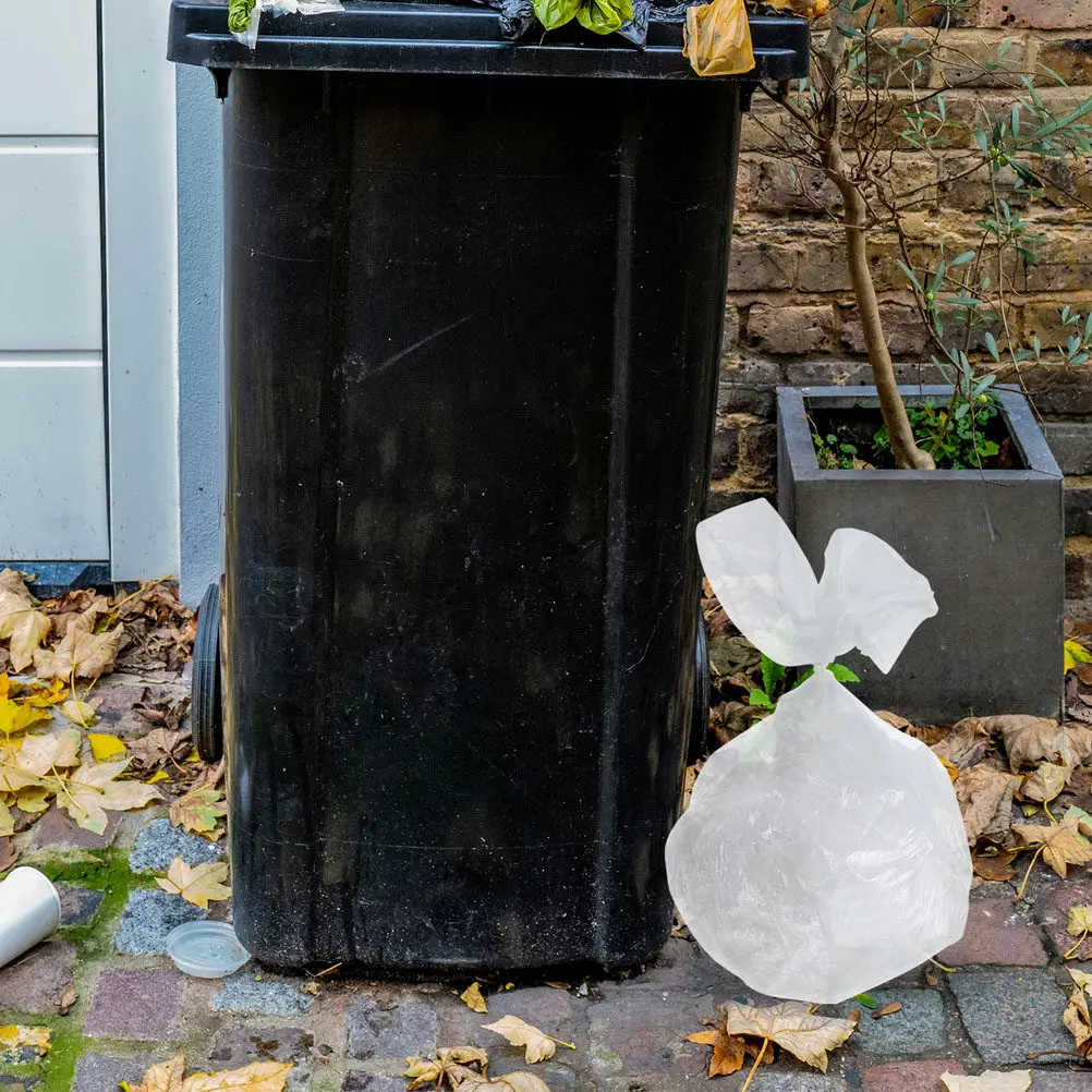 Small Bin Liners 10 Rolls HDPE Plastic Garbage Bags for Bathroom Kitchen Trash Cans