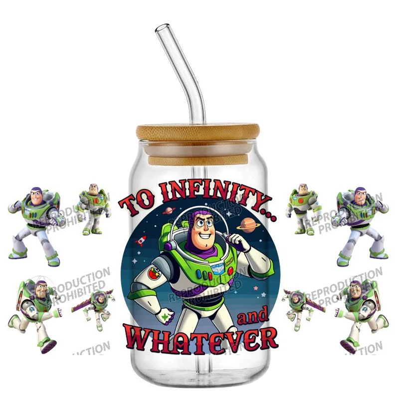 تصميم جديد مجموعة ديزني 16oz Libbey UV DTF كأس التفاف نقل تسمية مخصصة شعار DIY ذاتية اللصق القدح ملصق لاصق لامع ورائع ديكوراتي #1