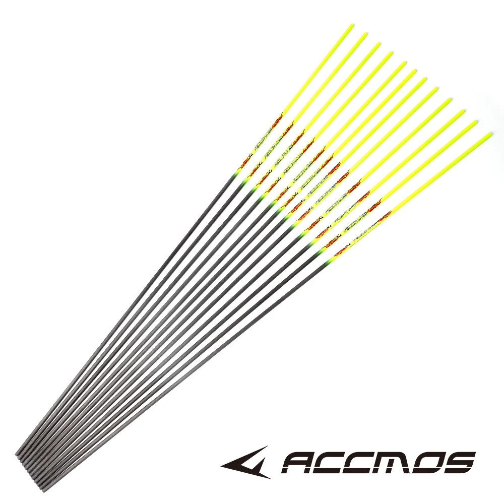 id6.2mm 30 بوصة أنبوب سهم من الكربون النقي العمود الفقري 300/340/400/500/600/700/800 ملحقات عمود السهم المستخدمة لمركب منحني ذاتي الصنع bo