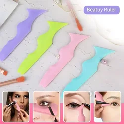 Multi-functional Eyeliner Stencil Wing Tips Silicone Eyeliner Aid Marscara Drawing Lipstick Wearing Aid Reusable Makeup Tools