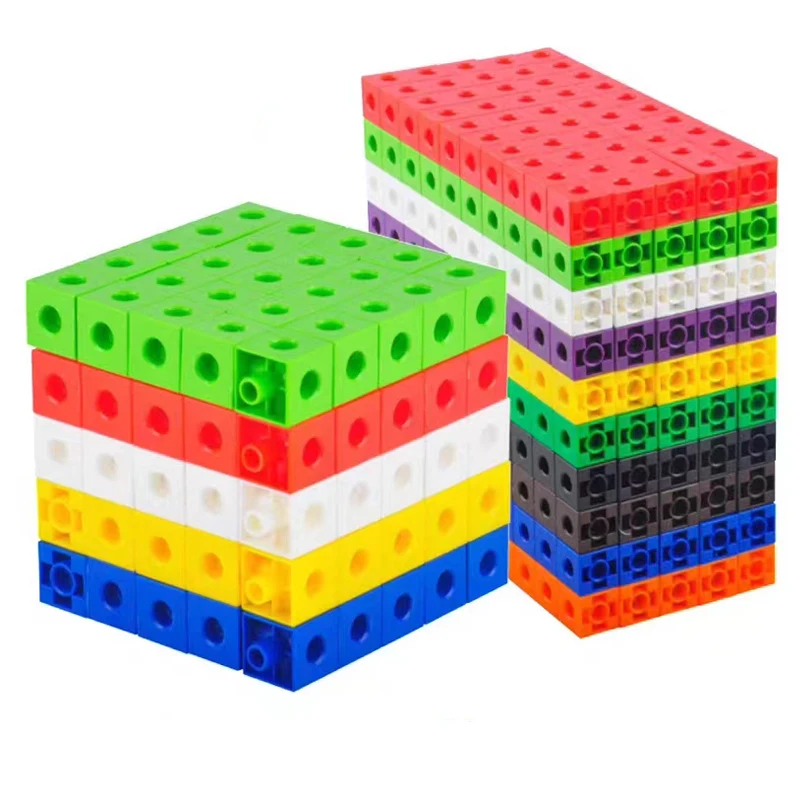 100Pcs Linking Cubes Math Manipulatives Montessori Toys For Kids  Learning Classroom Supplies Teaching Educational