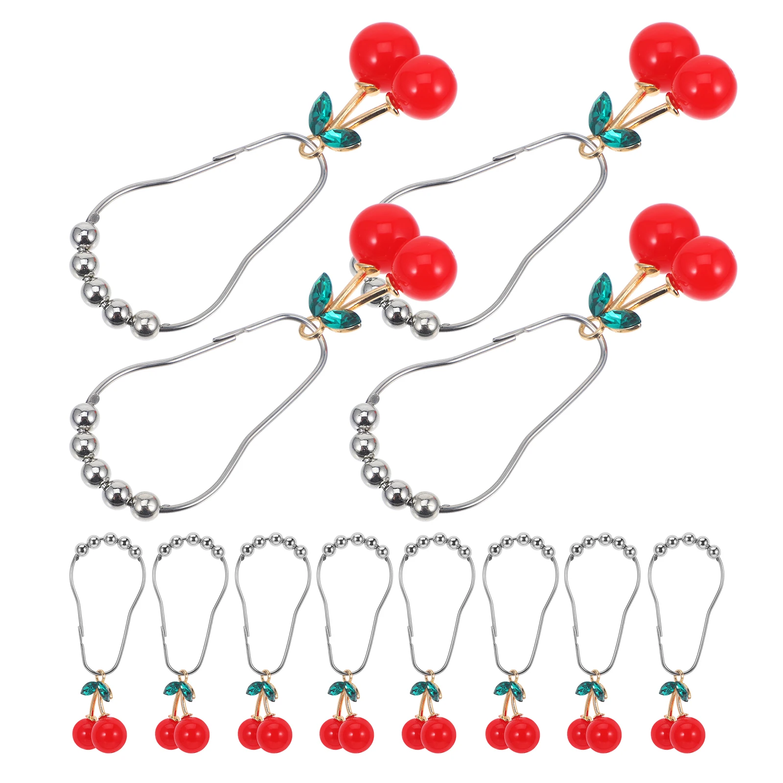 

12 Pcs Shower Curtain Hooks Metal Bath Bedroom Curtains Flexible Safe No Burrs Strong Weight Capacity Retro Style Decorative