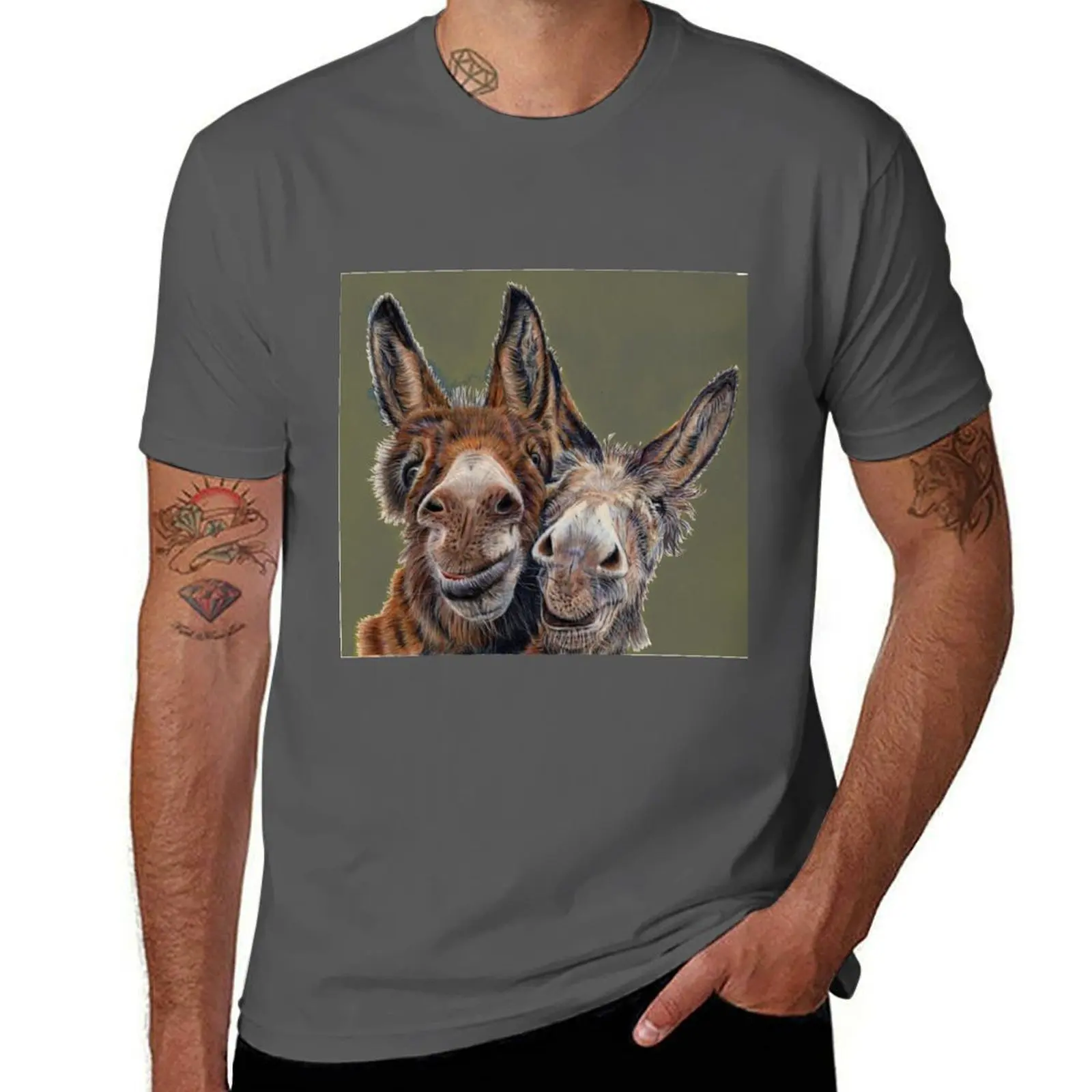 

Donkeys - Hee Haw T-Shirt Durable Work Wear T-Shirt