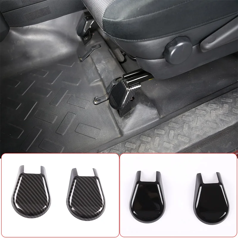 

ABS carbon fiber/Black Car Front Seat Base Cover Protection Trim Stickers For Toyota FJ Cruiser 07-21 Car Accessorie