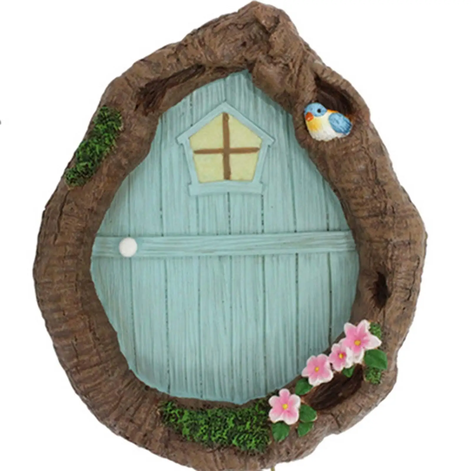 Fairy Door and Windows for Trees DIY Micro Landscape Ornament Wall Trees Garden Lawn Ornament Home Miniature Window and Door