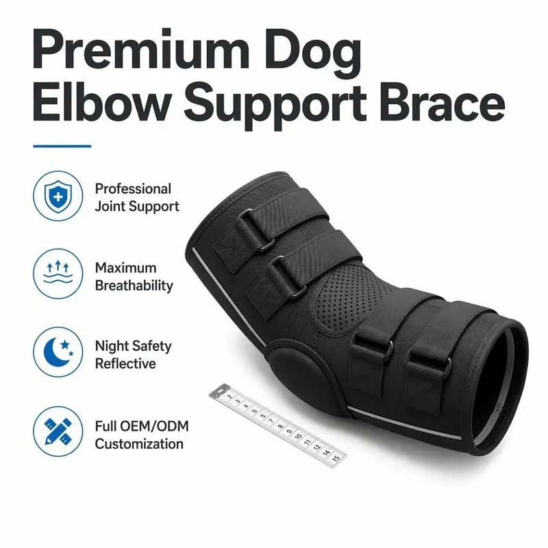Adjustable Reflective Dog Elbow Protector Brace Breathable Cooling Comfortable Leg Sleeve Joint Recovery