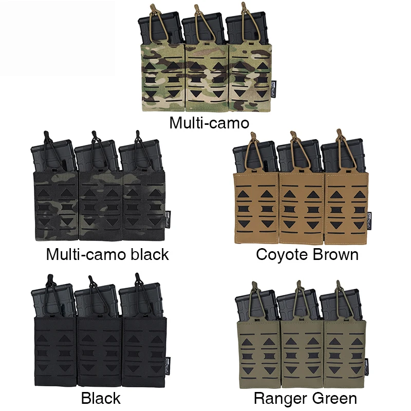 Imagem -06 - Toptacpro-bolsa Tripla Mag Transportadora Molle Tática Corte a Laser 556 mm 8515