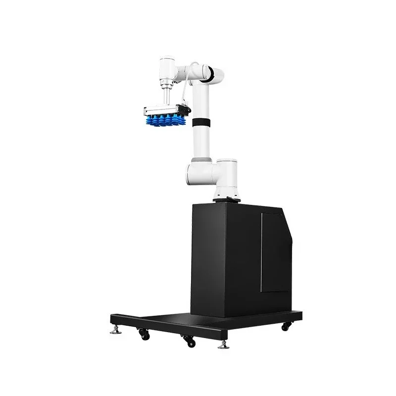 Lifting and handling robotic arm, assembly line carton handling and palletizing machine