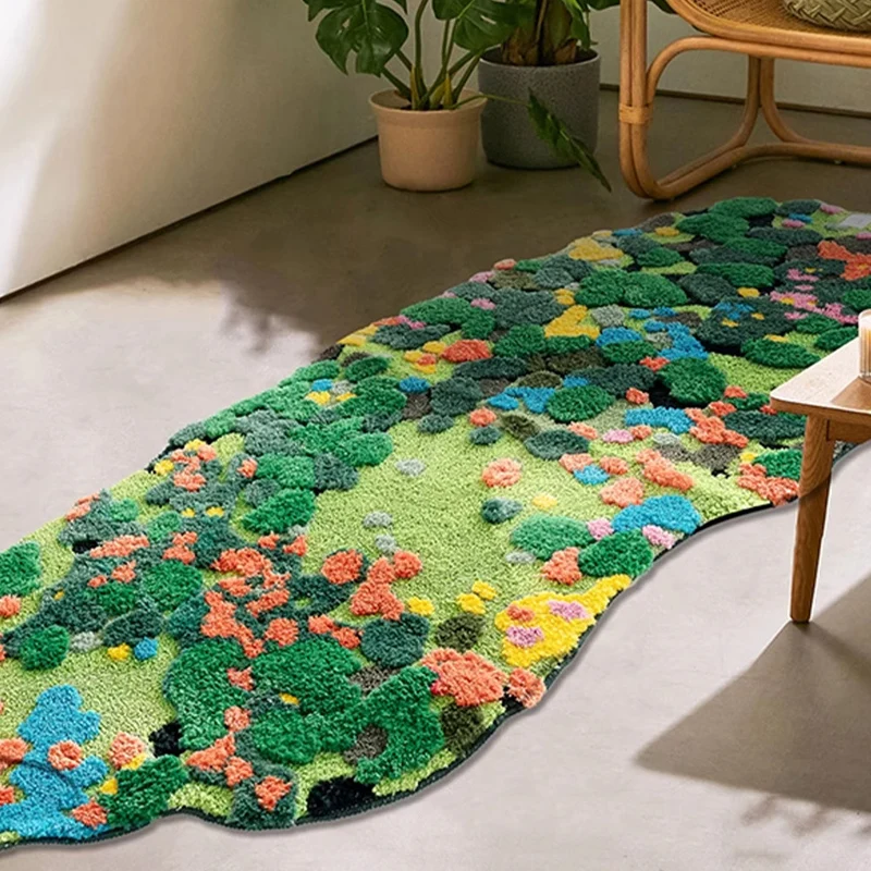 Forest Flower Window Mat Living Room Bedroom Carpet Soft Bedside Blanket Long Rug Floor Pad Home Decor