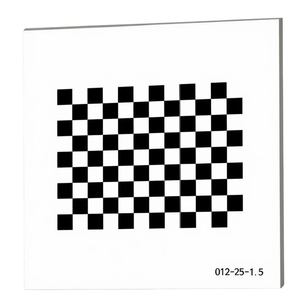 1pc Machine Vision Checkerboard Calibration Board Diffuse Black And White Grid For Automated Inspection Robotic Camera Alignment