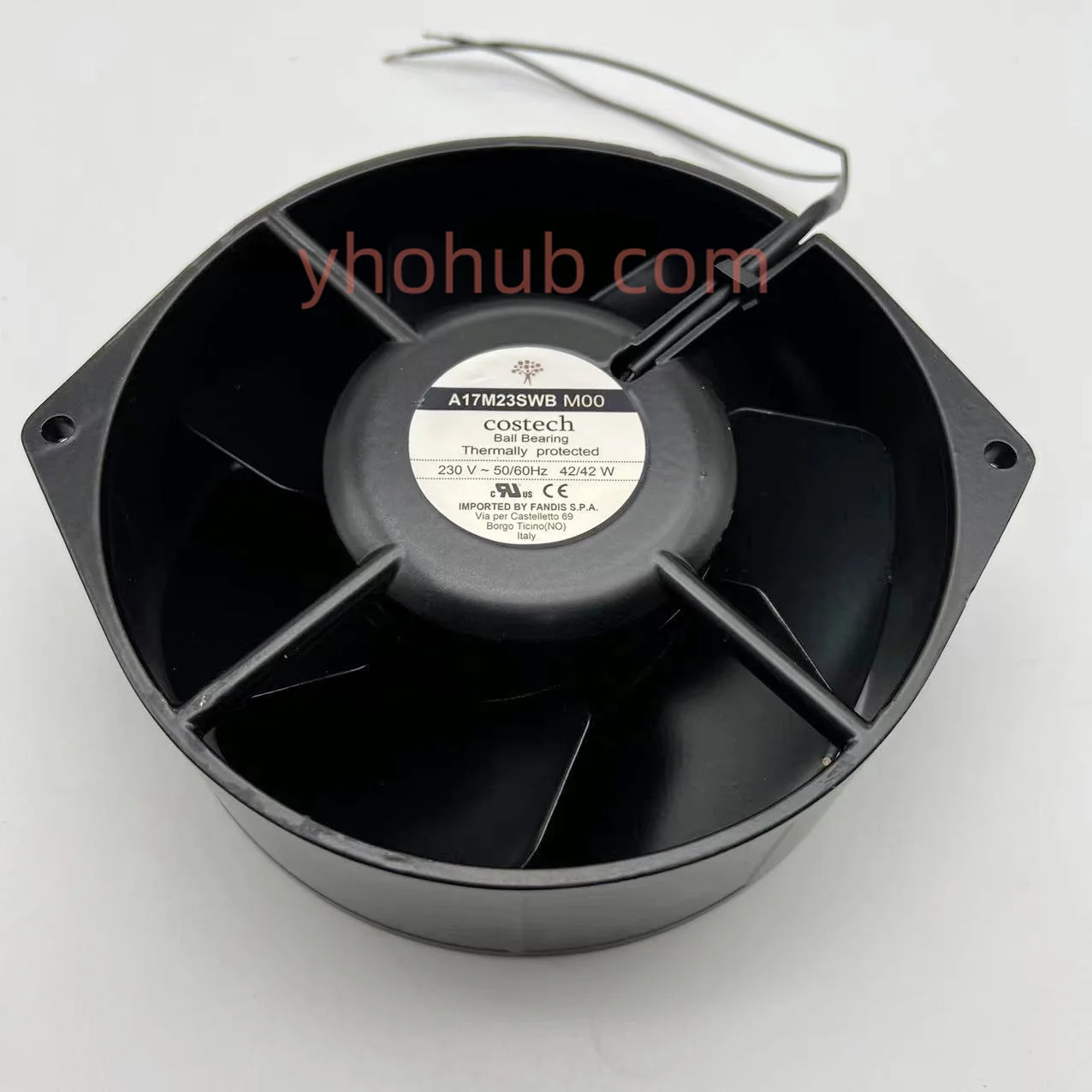 

Costech A17M23SWB M00 MT0 Server Cooling Fan AC 230V 42W 172x151x55mm 2-Wire