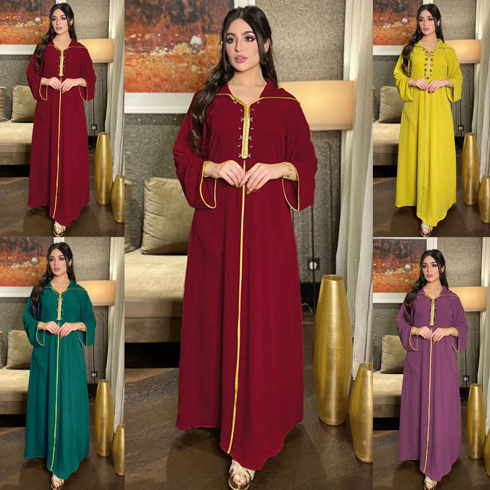 

Ramadan Eid Mubarak Solid Abaya Dubai Arabic Turkey Islam Muslim Long Dress Abayas For Women Kaftan Niqab Robe Djellaba Femme