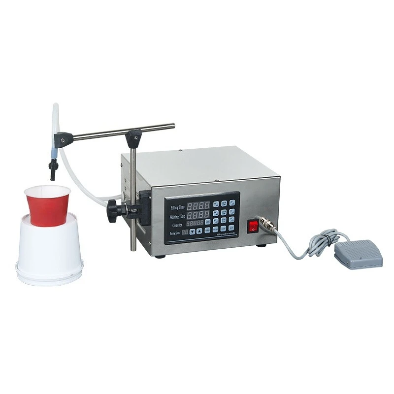 

GFK-280 filling machine, semi-automatic small liquid filling machine Baijiu mineral water milk quantitative filling machine