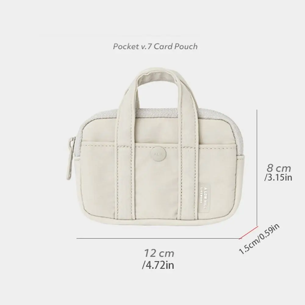 محفظة عملية محمولة من النايلون للعملات المعدنية على الطراز الكوري بسحاب وحقيبة بطاقات منظم بطاقات البنك خفيفة الوزن للرجال محفظة للطلاب