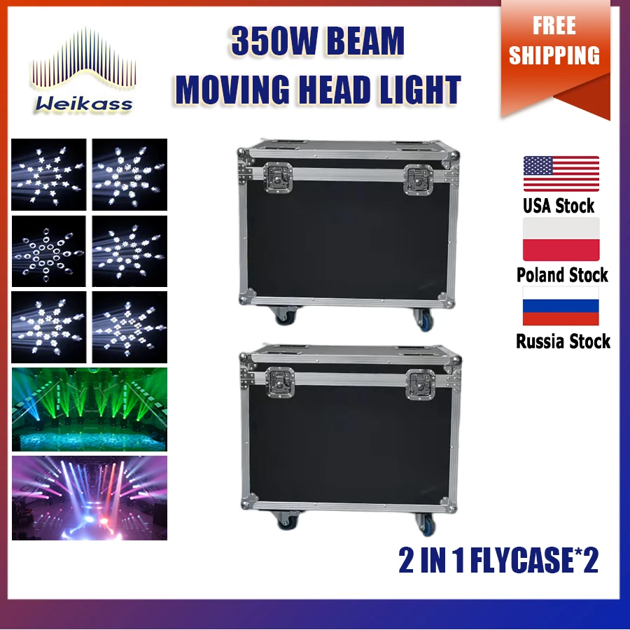 

0 Tax 2Pcs Flight Case For New Bulb Beam 350W 17R Moving Head Lighting Colored Beam Lighting For DJ Disco Concert Wedding