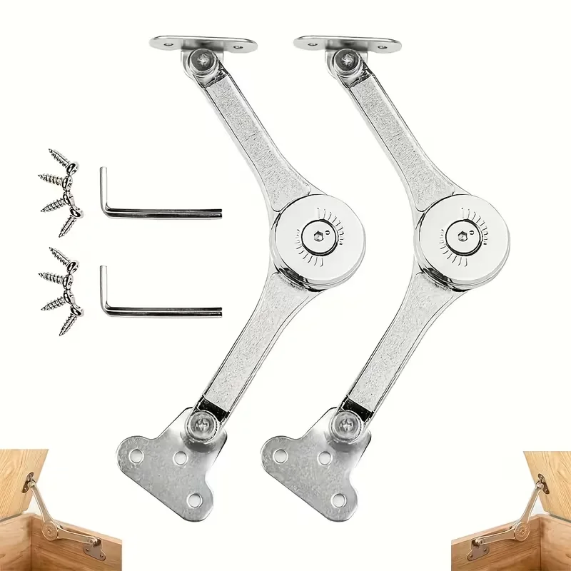 1PCS Hydraulic Randomly Stop Hinges Kitchen Cabinet Door Adjustable Polish Hinge Furniture Lift Up Flap Stay Support Hardware