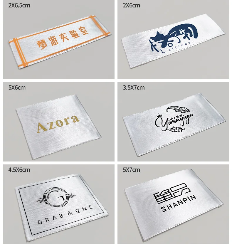 Personalisierte Bio-Baumwoll-Gurtbandetiketten, individuelle Kleidungsetiketten mit Logo oder Text für Bekleidung und Modeaccessoires – Detail 4