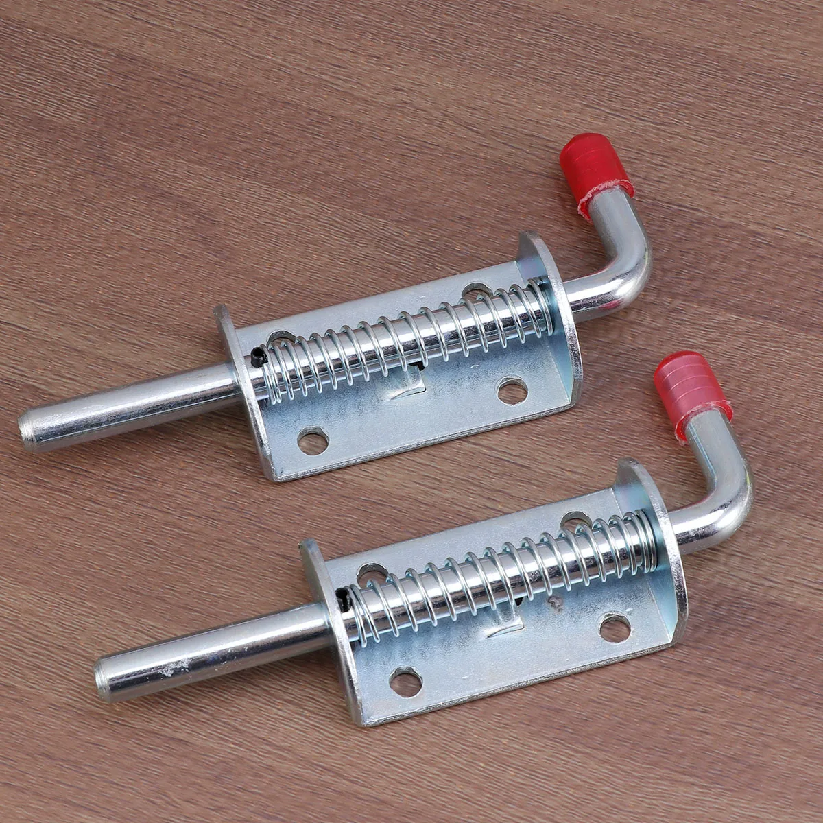 

2pcs Spring Pin Latch Lock Stainless Steel Trailer Gate Locking Mechanism Heavy Duty Iron Lock Assembly For Utility Trailer Gate