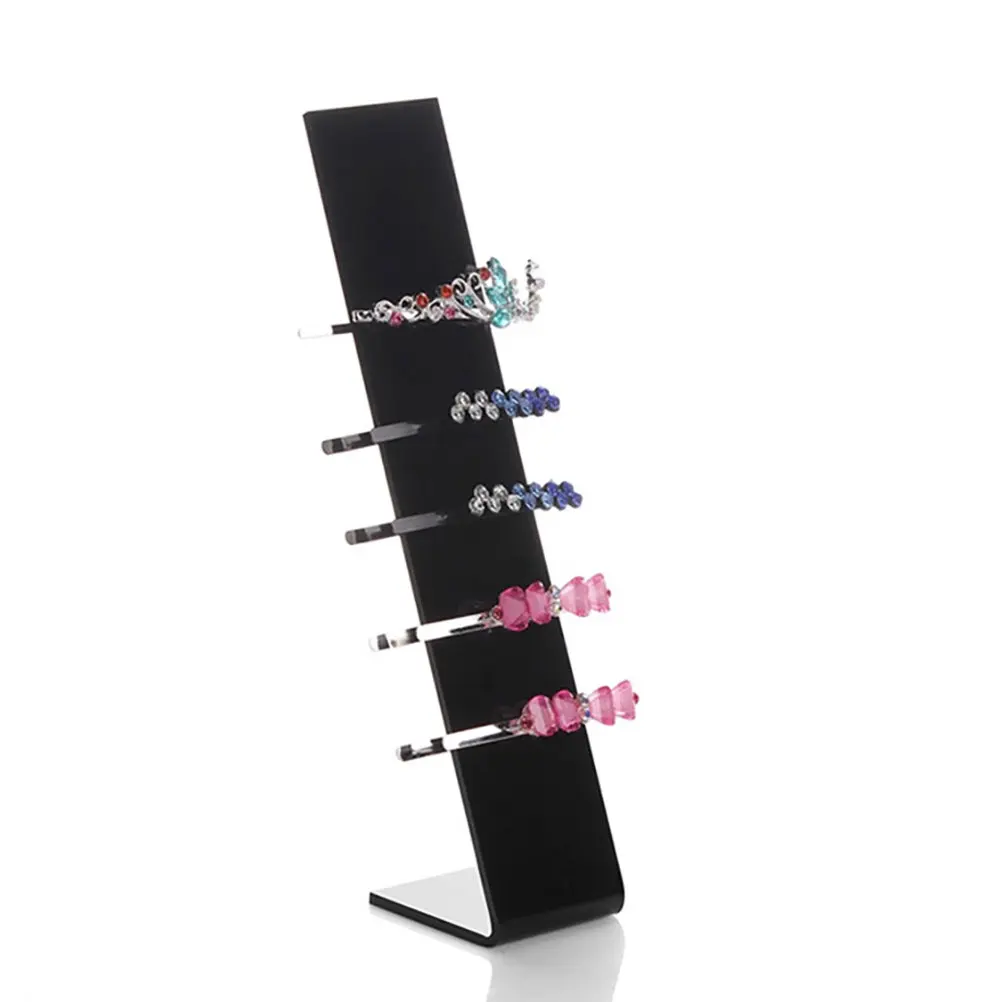 

4Pcs Acrylic Hair Clip Display Stand Hairpin Organizer Barrettes Display Rack Compact Desk Friendly Tidy Solution