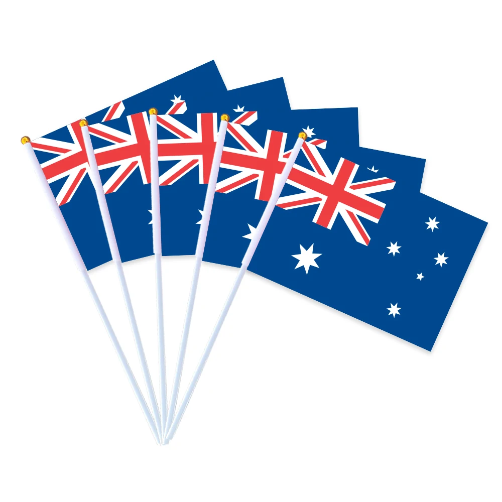 CYPOMELO Flag  Australia national flag 14 * 21cm Australia flag small holding waving flag indoor and outdoor home decoration
