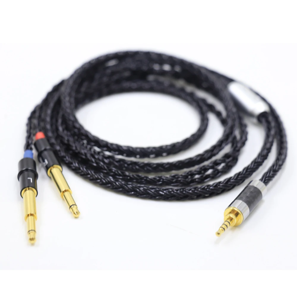 High Quality Bright-Black  16 core Headphone Replace Upgrade Cable for Meze 99 Classics NEO NOIR Earphone