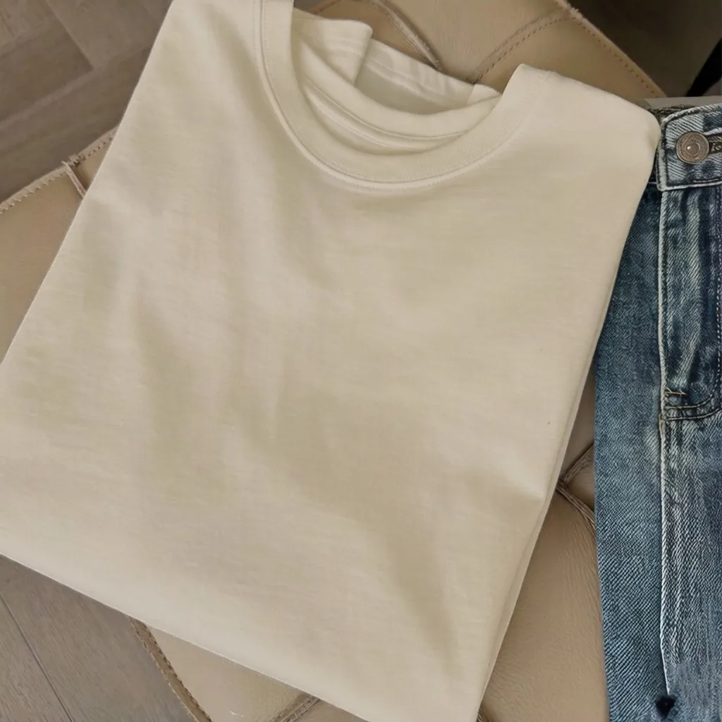 21 Colors Summer Soft T-Shirts Men's Cotton Breathable Tops O-Neck Comfy Tee Street Loose Streetwear Trendy Sport Short Sleeve