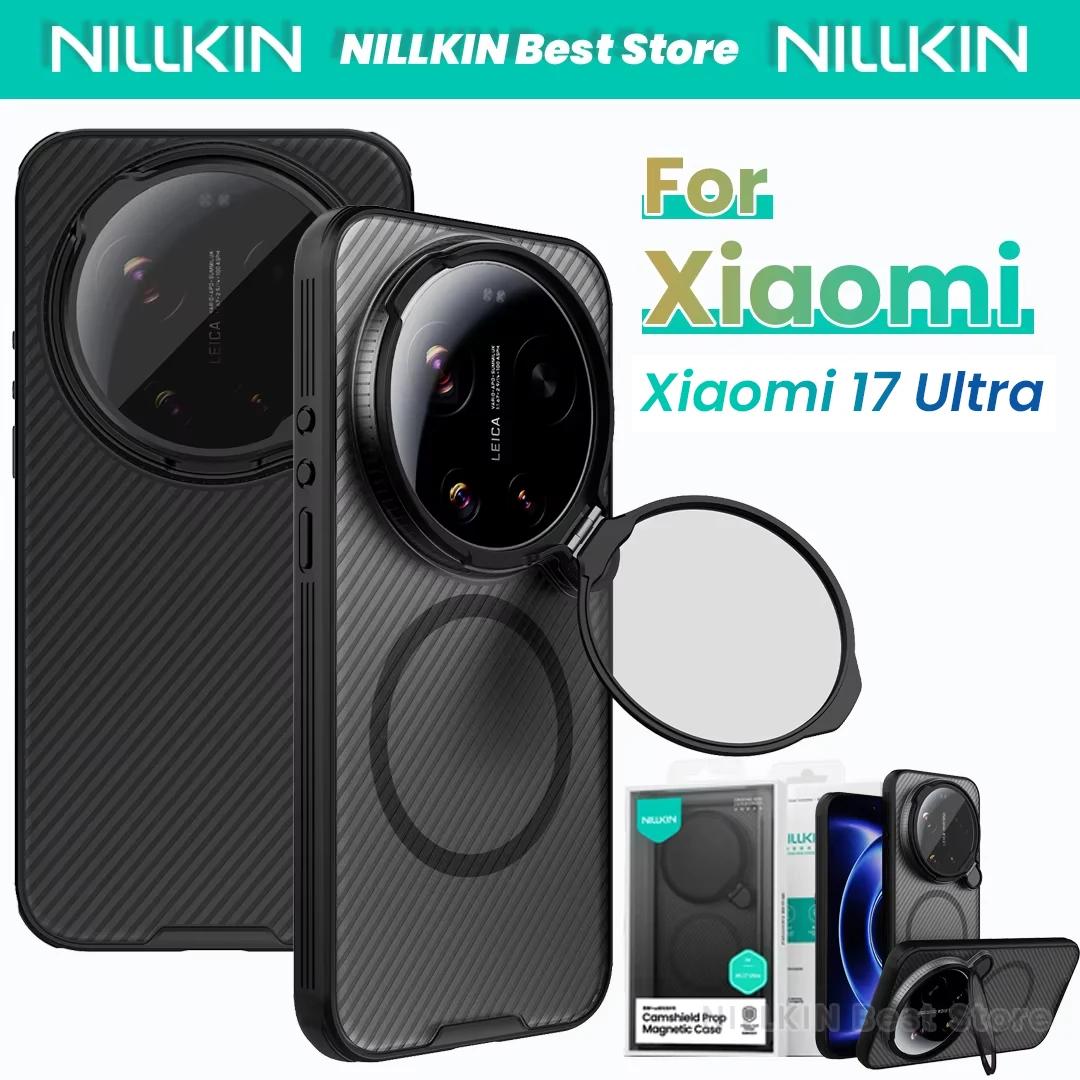 

Nillkin For Xiaomi 17 Ultra Camshield Prop Magnetic Phone Case TPU+PC Camera Lens Cover Stand Protective Back Cover Hard Shell