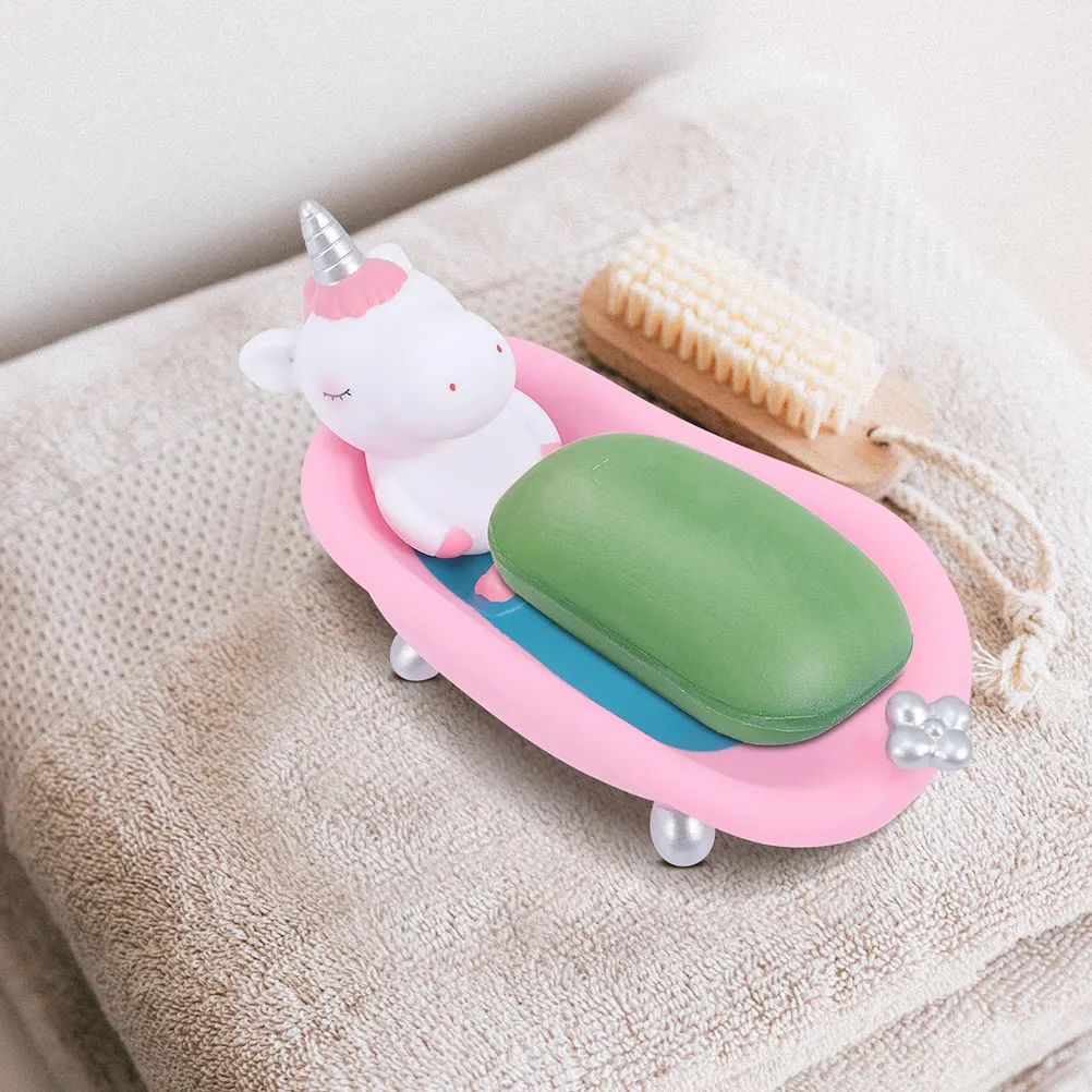 

2pcs Cute Cartoon Animal Holder For Bathroom Bathtub Design Self-Draining Tray Non-Metal Portable Soap Box Creative Soap Dish