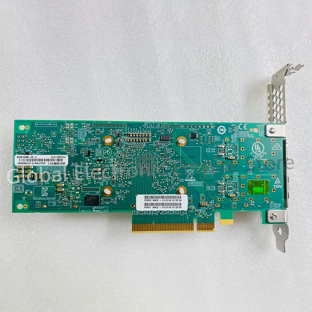 For Qlogic Pcie X8 dual-port Ten Gigabit Fiber Optic Network Adapter QL41132HLCU