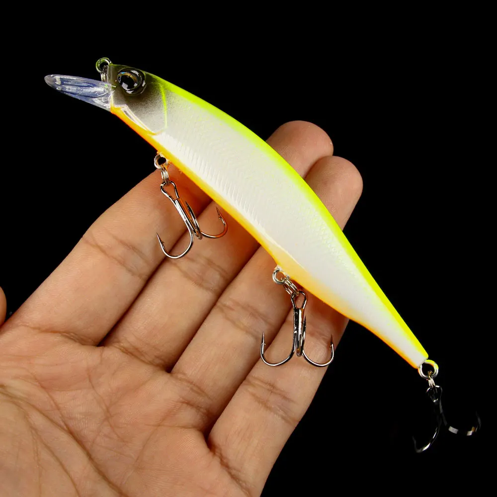 1pcs 12cm 15g Jerkbait Minnow Fishing Lure Artificial Hard Bait Bionic 3D Eyes Wobblers Crankbait Bass Trolling Fishing Tackle