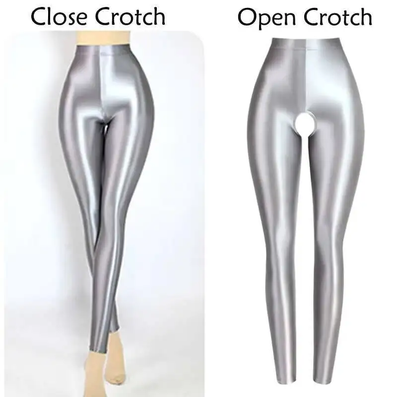 Medias de cintura alta con costura abierta en la entrepierna, pantalones de yoga, mallas ajustadas deportivas de talla grande para mujer