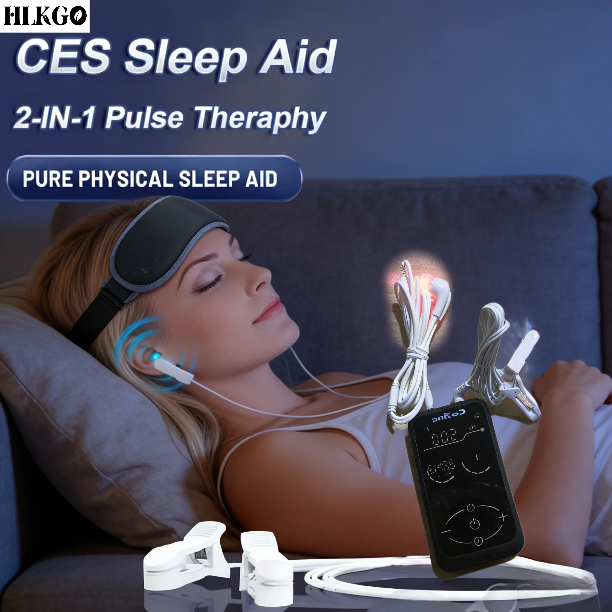 HLKGO Vagus Nerve Stimulator for Adults, Sleep Better & Stress Management Tool, Drug-Free Headache Intervention