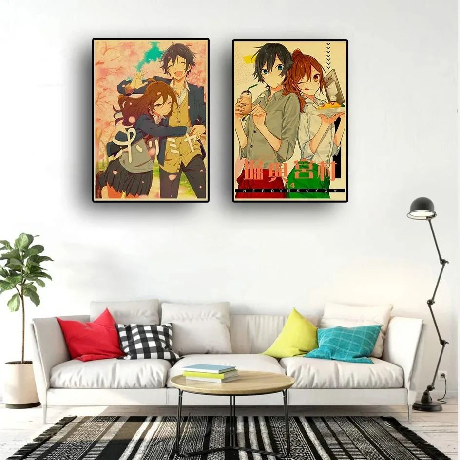 Horimiya Anime Print Retro for Girls Art Poster Decoration Canvas Painting for Living Room Home