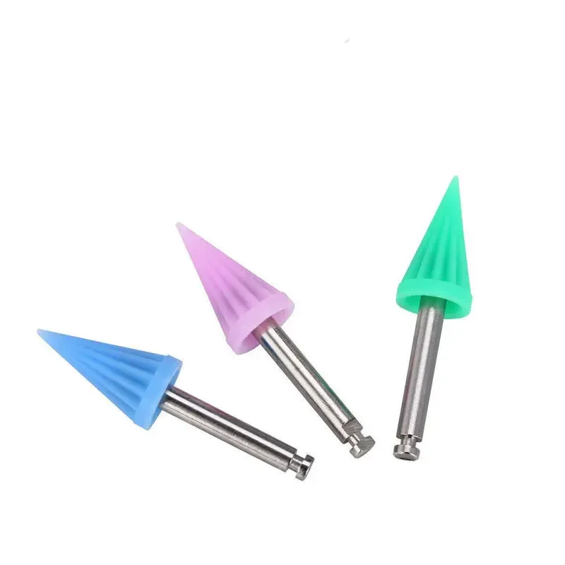 10pcs Dental Polishing Cup Brush Dentist Tool Rubber Silicone Tapered Prophy Polishing Cup Teeth Whitening Products