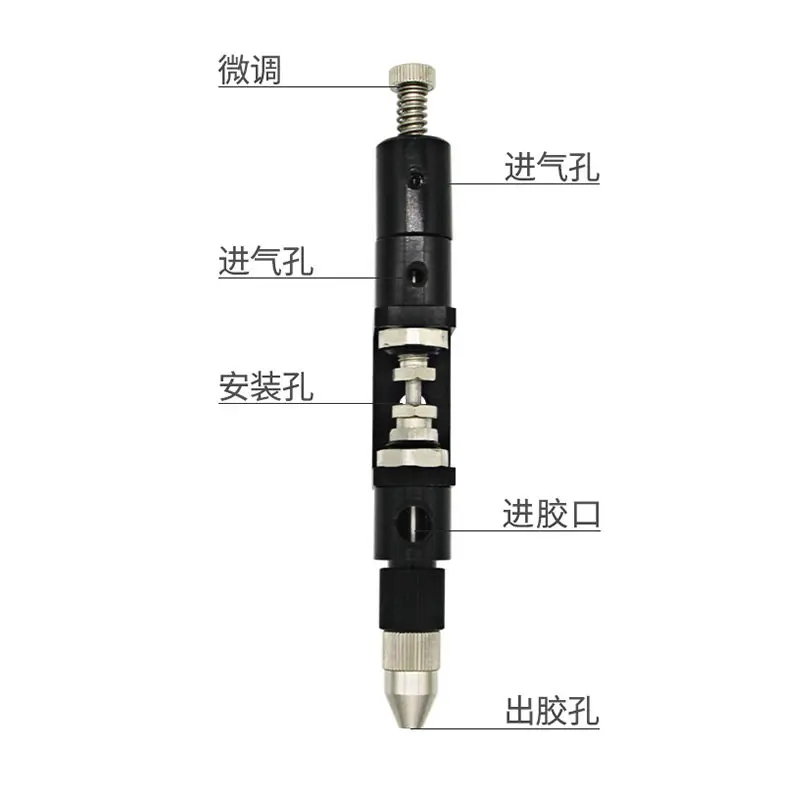 QLH-23A Rotary Ejector Pin Dispensing Valve / Single Liquid Suction Fine-tuning Precision Low To Medium Viscosity Rubber Valve