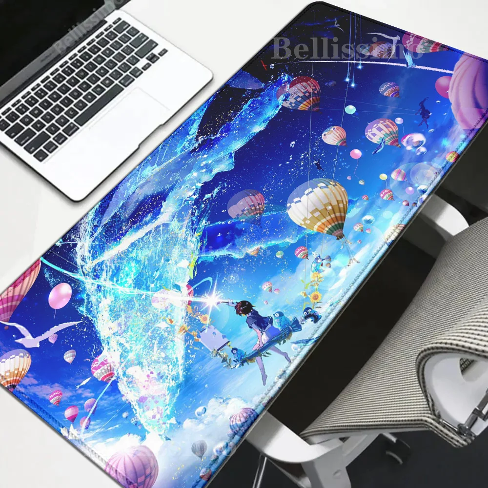 

Anime Mousepad Mountain Landscape Mouse Pad Game XXL Anime Cloud Plant Mouse Mat Large offices Keyboard Computer Laptop Desk Mat