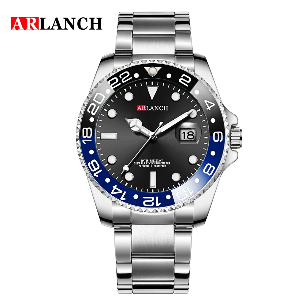 Klassische Männer Uhr Quarzwerk Taucher Serie Edelstahl Wasserdicht Kalender Uhr Business Herren Luxus Uhr Reloj Hombre