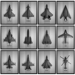 Minimalist Military Aircraft Poster Prints For Living Room Home Decor F22 Raptor Antonov JU-288 Rafale Canvas Painting Wall Art